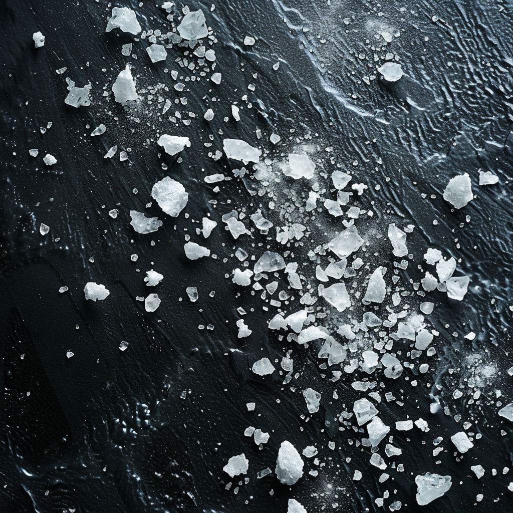 Salt crystals on reflective surface.png